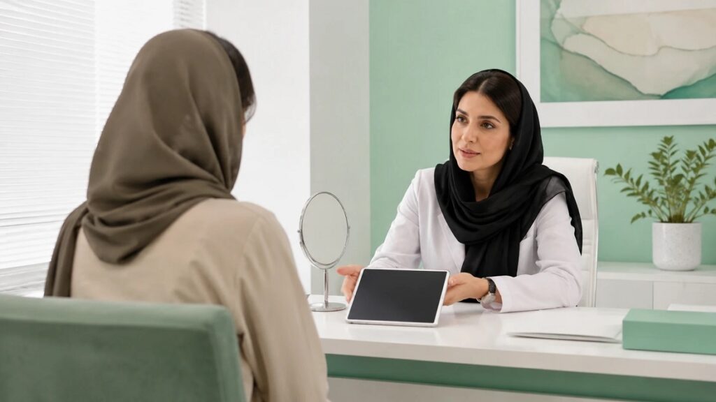 مشاوره پزشک زیبایی برای مراجعان پردیس